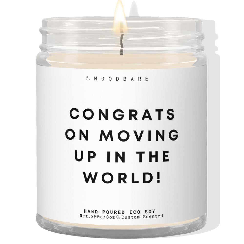 Congrats on moving up in the world! ✨ Luxury Eco Soy Candle